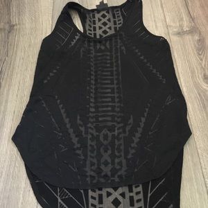 Sheer black racerback tank top